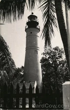 Key West, Florida FL Lighthouse Original Vintage Real Photo Postcard RPPC