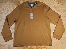 Copper & Oak Supply Gold Henley T-Shirt Sweatshirt Long Sleeve Mens 2XL