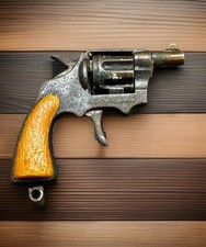 Miniature Pistol Cap Gun Keychain Toy Single Shot Made In Hong Kong Vintage