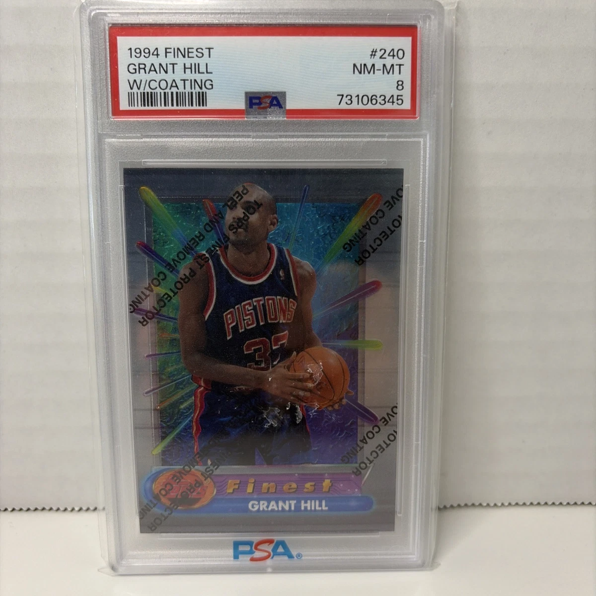 Grant Hill Detroit Pistons Basketball Grade 8 Sports Trading Cards