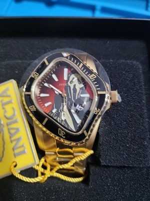 Invicta Ghostface Scream Watch Model 50546 Gold Tone Quartz 50M