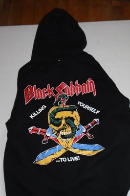 FREE SHIPPING! BLACK SABBATH - Killing Yourself to Live Hoodie - Rare