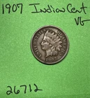 1907 Indian Head Cent / Penny 1c Vg Very Good