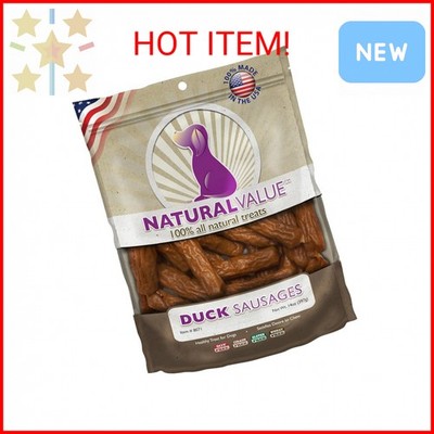Loving Pets Natural Value Duck Sausages - Soft Jerky Dog Treats for Large & Smal