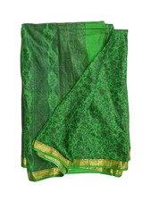 100% Pure Silk Sari Vintage Recycled Saree Silk Printed Fabric Material PSS17709