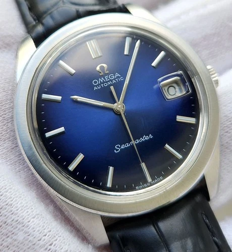 OMEGA SEAMASTER AUTOMATIC 168022 CAL565 DATE DARK BLUE DIAL MEN'S WATCH