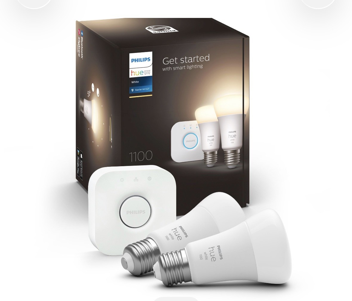 Philips Hue White Starter Kit E27 2 Bulbs + Bridge Smart Lighting Hub Brand new
