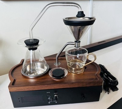Joy Resolve Barisieur Filter Coffee Machine Timer Glass Carafe Wooden Base
