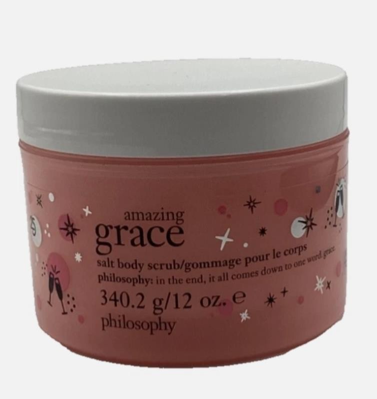 Philosophy Salt Body Scrub scrub gommage pour 12 oz Amazing Grace NEW