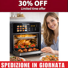 Friggitrice aria 16L 2400W touch 12 programmi forno air fryer