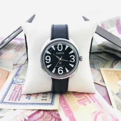   Seltene Raketa Big Zero Soviet Herrenuhr 2609 ARMBANDUHR USSR Service 