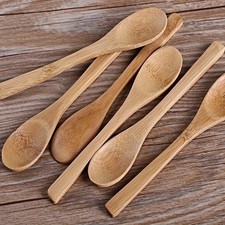 6x Wooden Cooking Spoons Long Handle Mixing Kitchen Stirring Spoon Mix Utensils