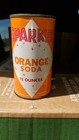 Sparkle Orange Viintage Flat Top Soda Can