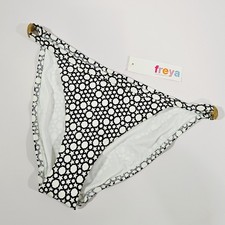 Freya Swimwear Stellar Bikini Brief Bottoms Black and White Size M