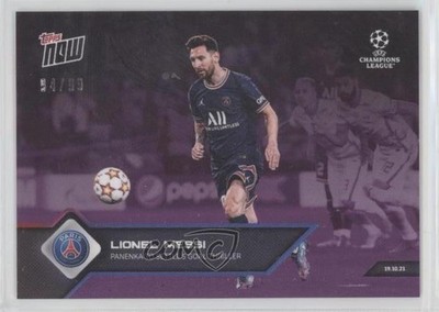 2021-22 Topps Now UEFA Champions League Purple 94/99 Lionel Messi #047 0q9m