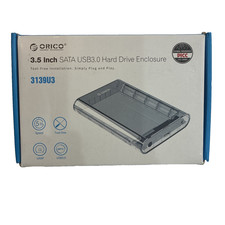 ORICO 3.5" Transparent SATA USB 3.0 External Hard Drive Enclosure Case HDD Disk