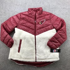 Arizona Cardinals Jacket Womens Medium Red NFL Football Sherpa NFL Team Apparel