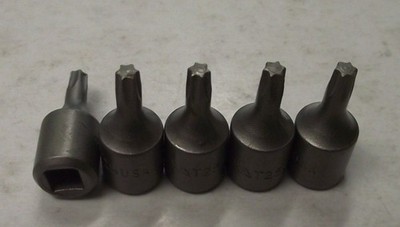 Vermont American 1609427823 T25 1/4'' Drive ISO-Temp Torx Socket Bit 5PCS USA