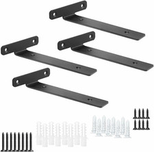 4 Pack Floating Shelf Brackets,6 Inch Heavy Duty Industrial Wall Shelf Bracket,B