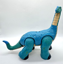 2010 Fisher Price IMAGINEXT Blue Posable Dinosaur Apatosaurus Plastic Toy Animal