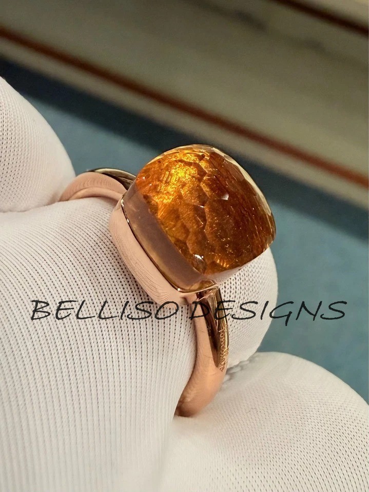 Pomellato Nudo Classic Ring 18k Rosé-/Weissgold Himmelblauer Topas (Full Set mit Original-Schatulle & Zertifikat) – Bild 5