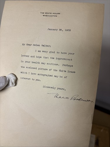 FRANKLIN & ELEANOR ROOSEVELT SIGNED 1935 LETTER Whitehouse Letters Autograph FDR - Picture 19 of 24