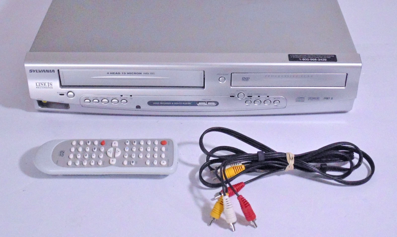 2008 Sylvania DV220SL8 Video Cassette DVD Player Recorder Combo Remote Tested!