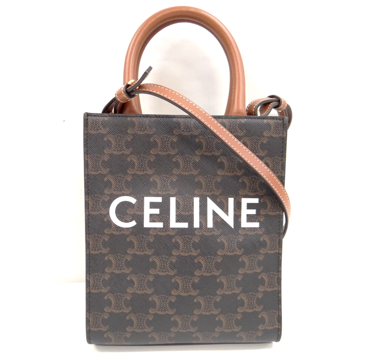 CELINE Mini Vertical Cabas Hand Shoulder Crossbody Bag Triomphe