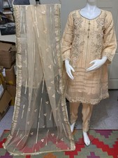 Pakistani Organza Party Wear Dress /organza A-line Ready Made Dress