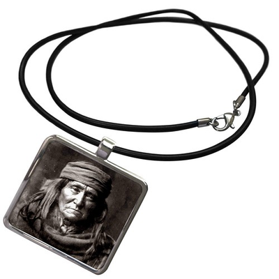 #ad #ad 3dRose Geronimo Necklace Apache Indian Chief RectanglePendant VintageAmericana $8.99
