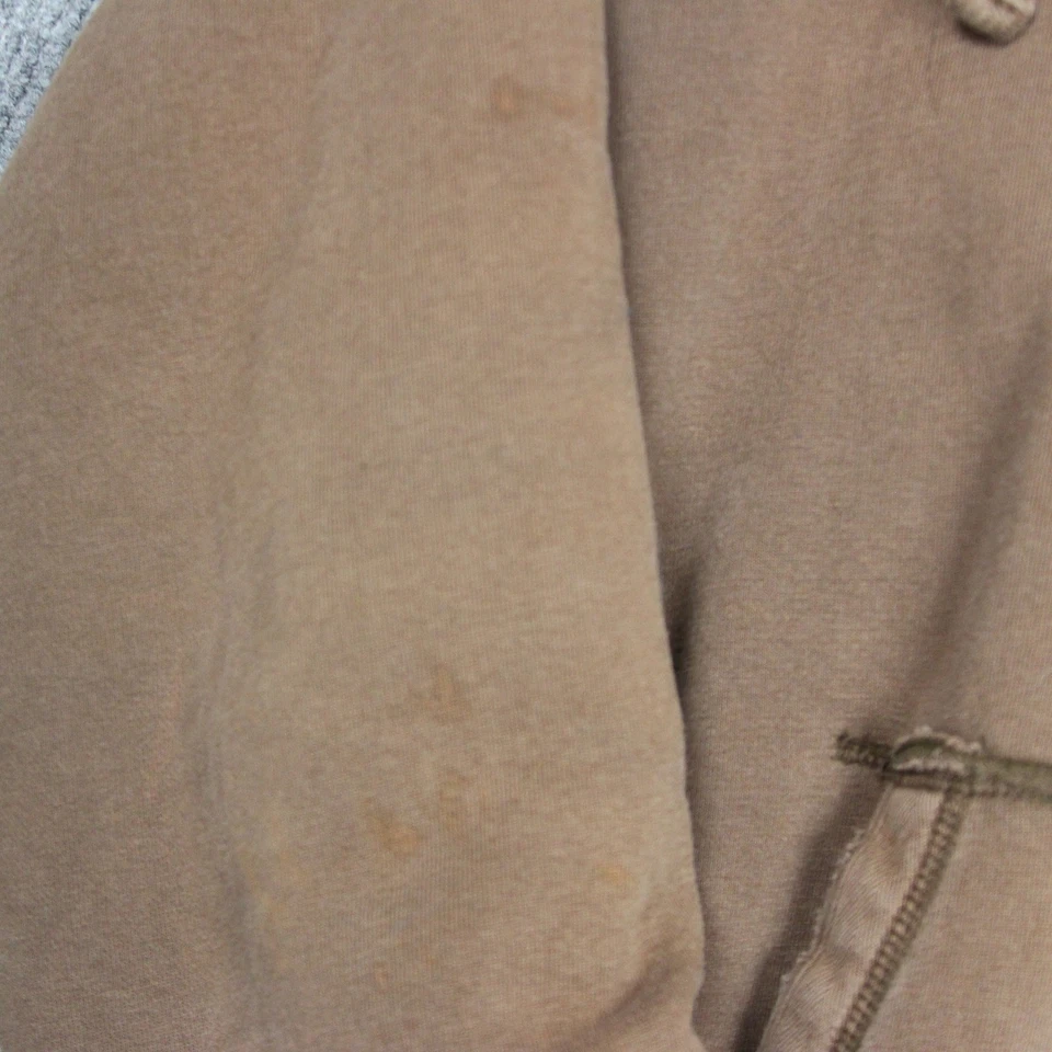 Fox Deluxe Para Hombres 2XL Cremallera Completa Sudadera con Capucha Marrón Sherpa Forrada Chaqueta Grunge Y2K Patinador Foto 4 de 4