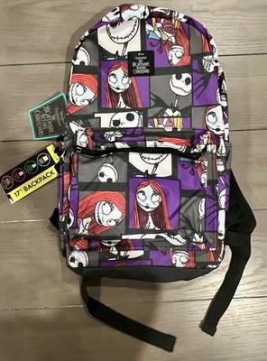 NEW Disney Nightmare Before Christmas Backpack Jack Skellington Sally Bioworld