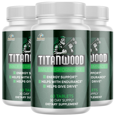 TitanWood- Men's Health & Performance- 3 Bottles- 180 Tablets