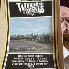 Woodland Scenics HO 1:87 Hedge Row Scene Scenery Kit Trees/Bushes MPN TK24