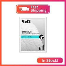 Americanflat 9x12 Picture Frame with Shatter-Resistant Glass - Streamline Collec
