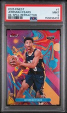 2025-26 Topps Finest Common Jeremiah Fears #7 Oil Spill Refractor (RC) Pelicans