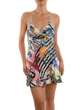 Morphew Collection Multicolored Silk Christian Lacroix Bird Print Scarf Dress