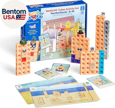 Mathlink Cubes Numberblocks 21-30 Activity Set, 20 Preschool Learning Activities