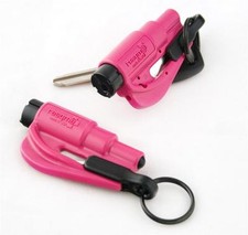 2 Pack New Resqme Escape Tools Seatbelt Cutter Glass Breaker Fuchsia