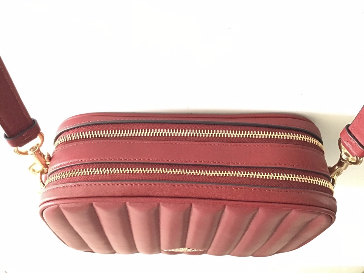 COACH JES SATCHEL LEATHER CRANBERRY BAG REG AUTHENTIC for
