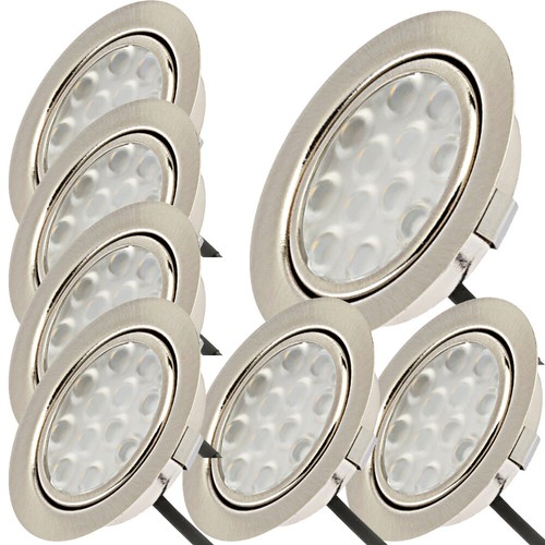 Superflache LED Möbel Einbauleuchten Lina 12V - 3W - Zuleitung 1.8m - ohne Trafo - Bild 16 von 19