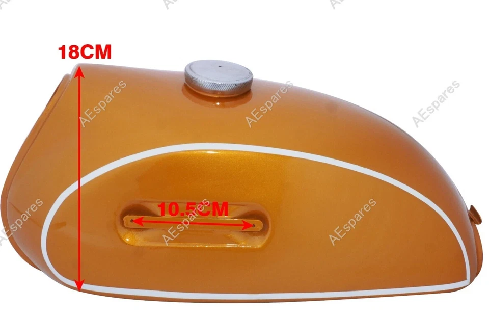 Tanque de combustible Yamaha CT1 CT 175 1970 gasolina aleación pintado dorado + tapa | apto para Foto 3 de 4