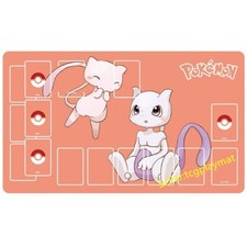 Mew Mewtwo Pokemon Playmat With Zones Trading Card Game Play Mat 24 14" jj39