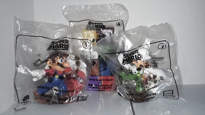 Mario, Luigi & Puzzle Cube; McDonalds Nintendo/Super Mario Bros. 2018;  #1, 4, 7