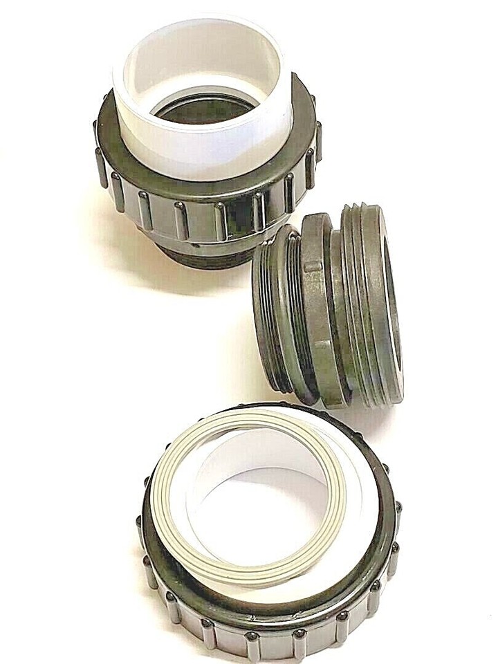 XtremepowerUS 1-1/2 in. PVC MPT x Slip Socket Flush Union Fitting for Pool Pump (2-Pack) 90109