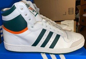 adidas Men's Originals Top Ten Hi Shoes: White/Green/Orange - EF2516 Size 10.5 | eBay