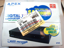 Apex DT502 Digital TV Converter Box w Analog Pass Through - New / Sealed