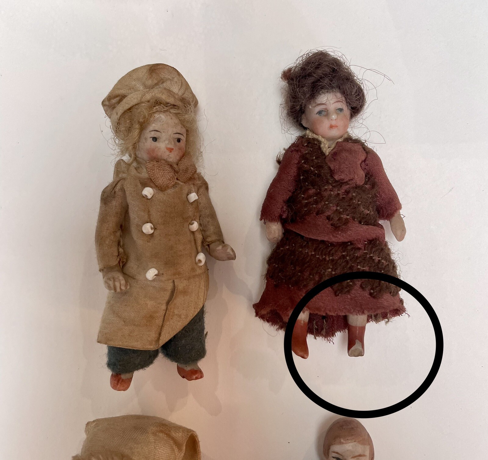 Vintage Porcelain Dollhouse Dolls Antique eBay