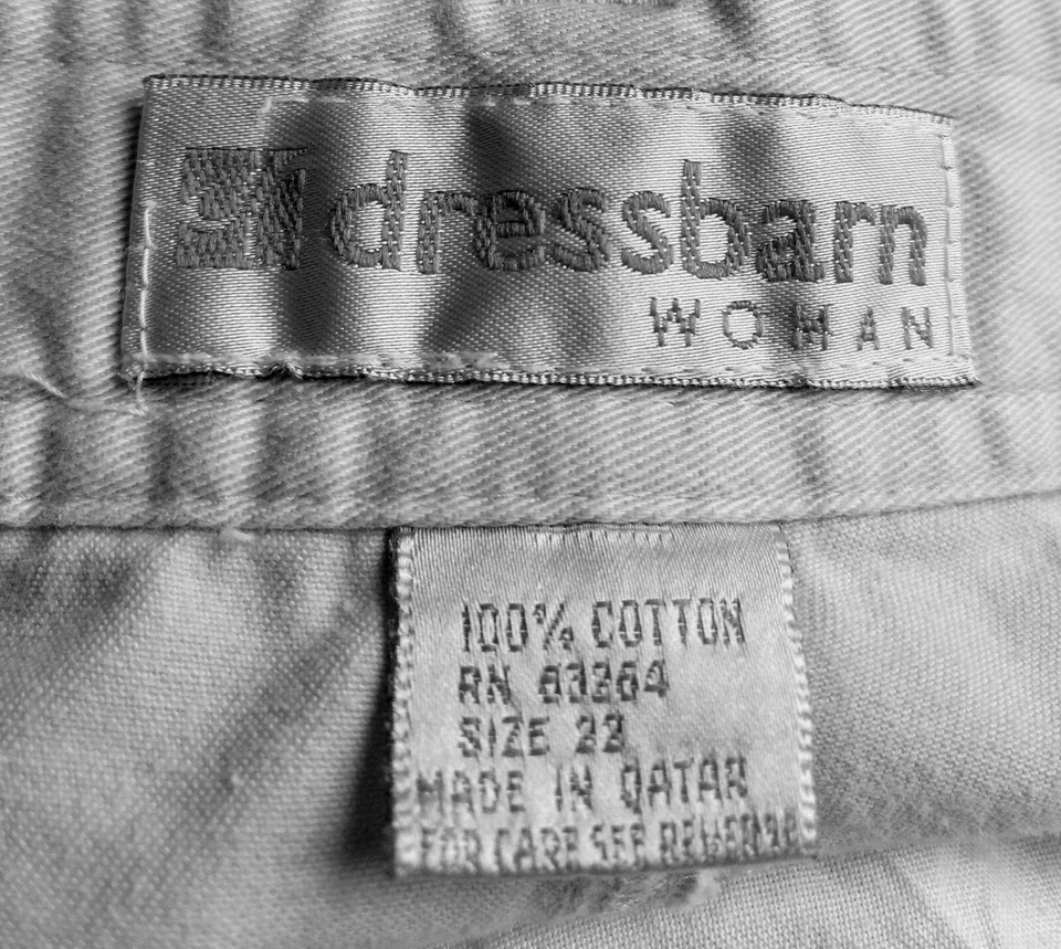 PANTALONES CORTOS DRESSBARN MUJER DAMAS/SE PIERDEN TALLA 22 BLANCO ROTO/BEIGE CLARO 100% ALGODÓN Foto 3 de 3