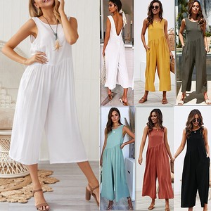 Women-Summer-Jumpsuit-Romper-Wide-Leg-Long-Pants-Casual-Loose-Holiday-Trousers